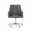Dark Gray Leather Box Chair X629