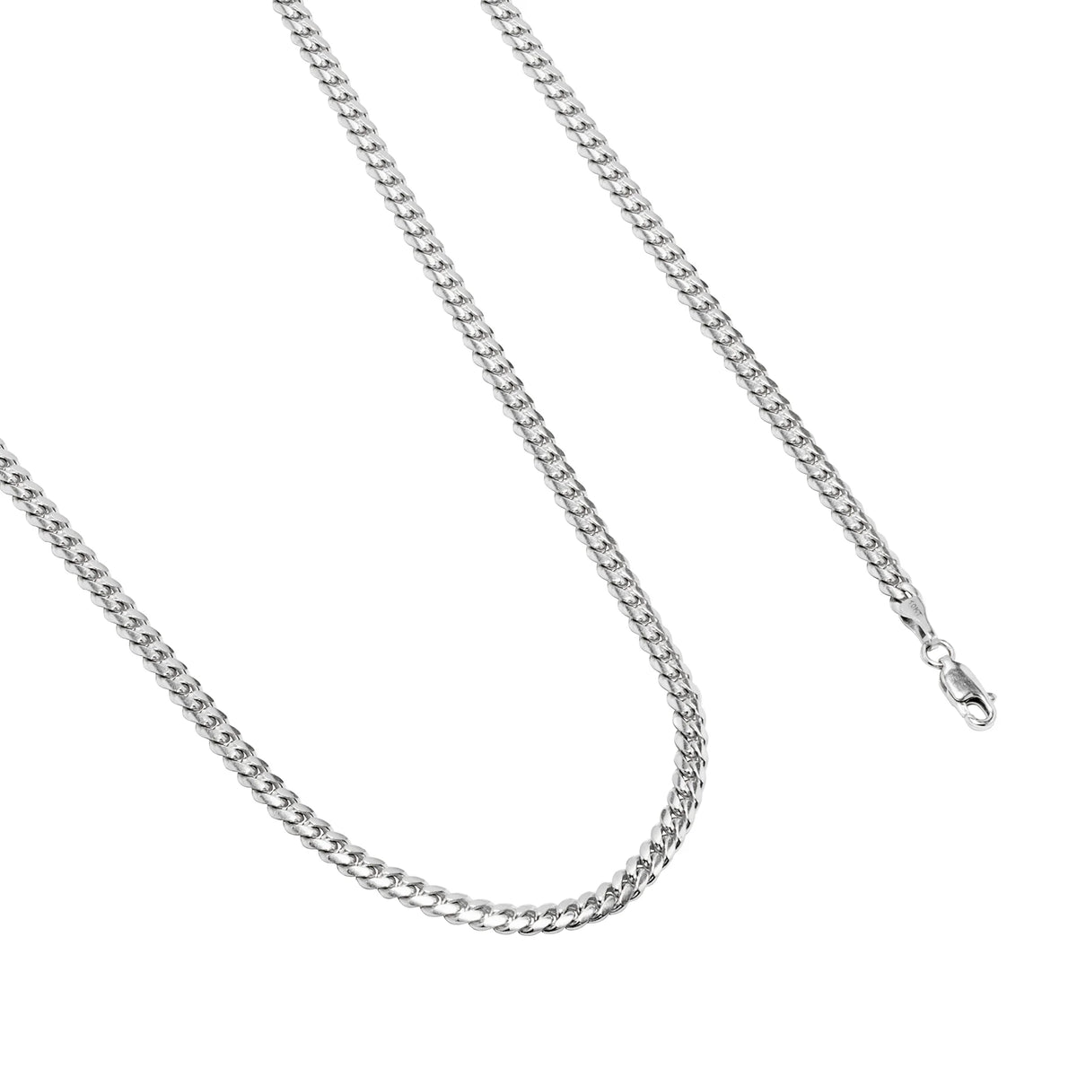 10k White Gold Miami Cuban Link Chain Pendant Necklace 16" - 30" M4597