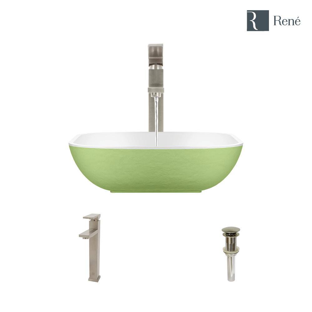 Stone Composite Square Vessel Sink D2013