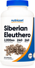 Siberian Eleuthero 500mg 240 Capsules Gluten Free Non-GMO P133