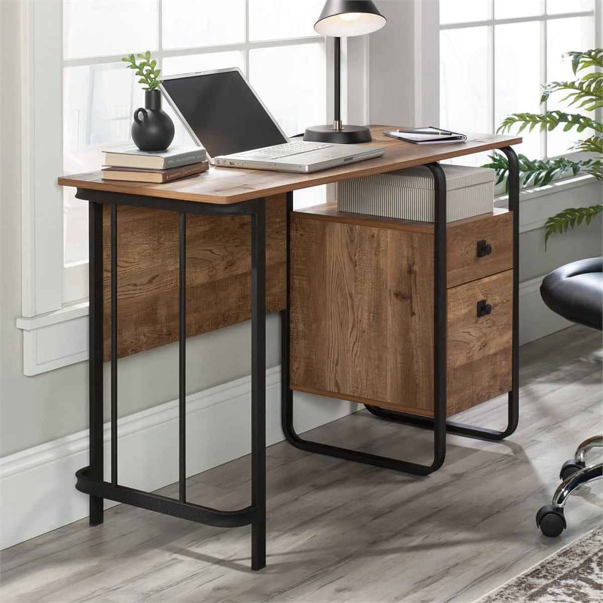 Engineered Wood and Metal Desk W595