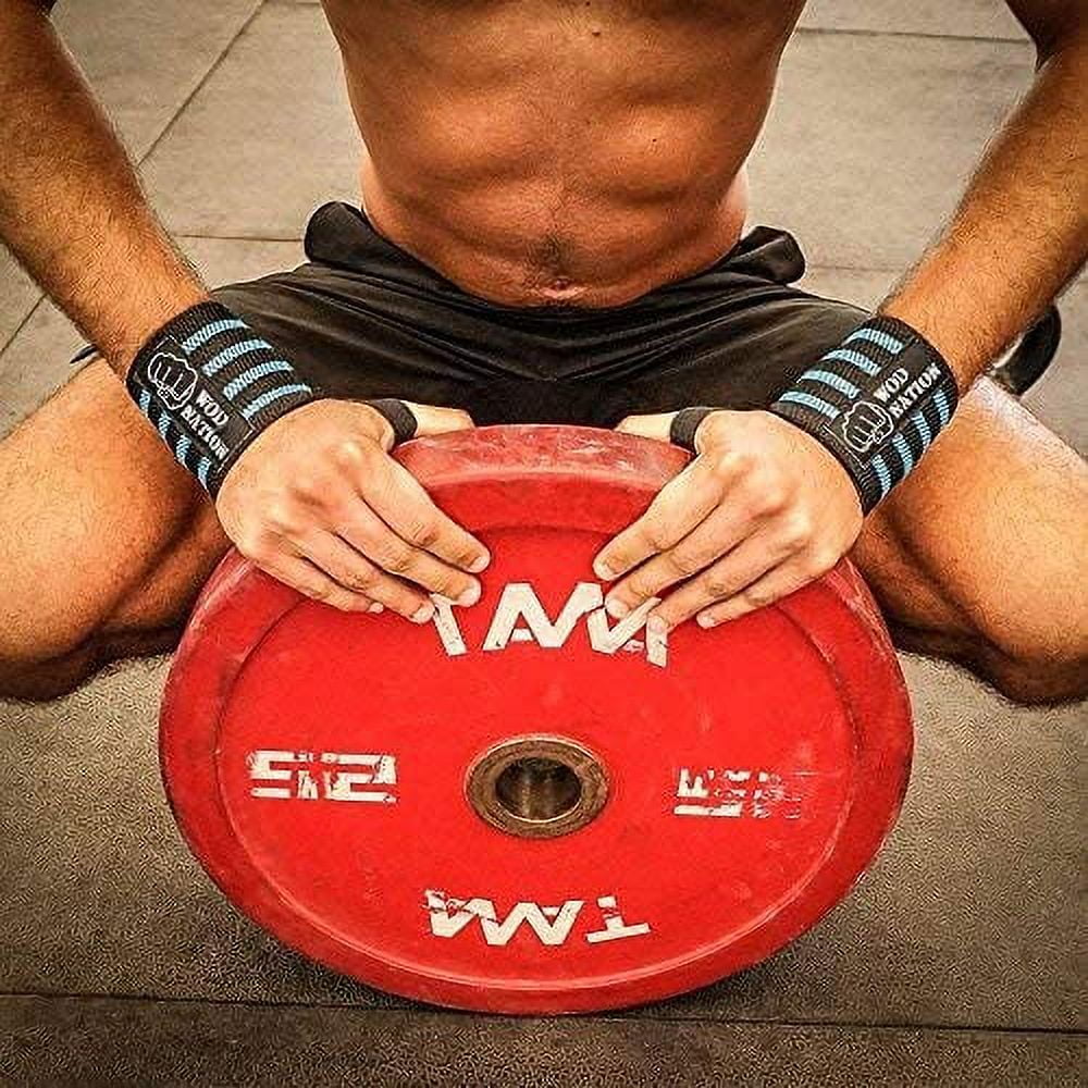 Black Set of 2 Weightlifting Wrist Wraps W9497