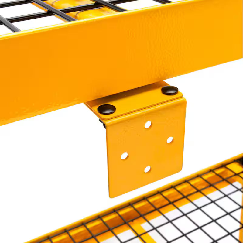 Yellow 3-Tier Wire Steel Shelving Unit L66466