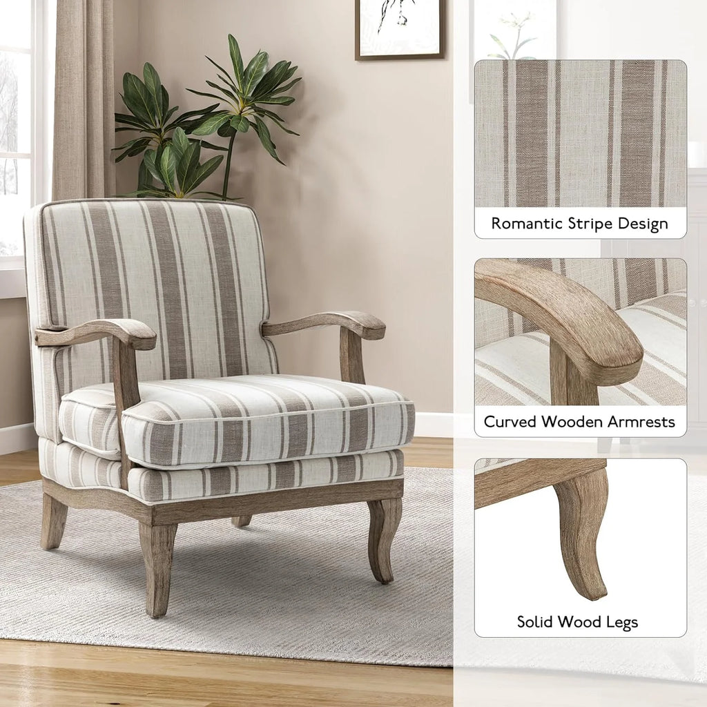 Upholstered Accent Chair Set Of 2 U582
