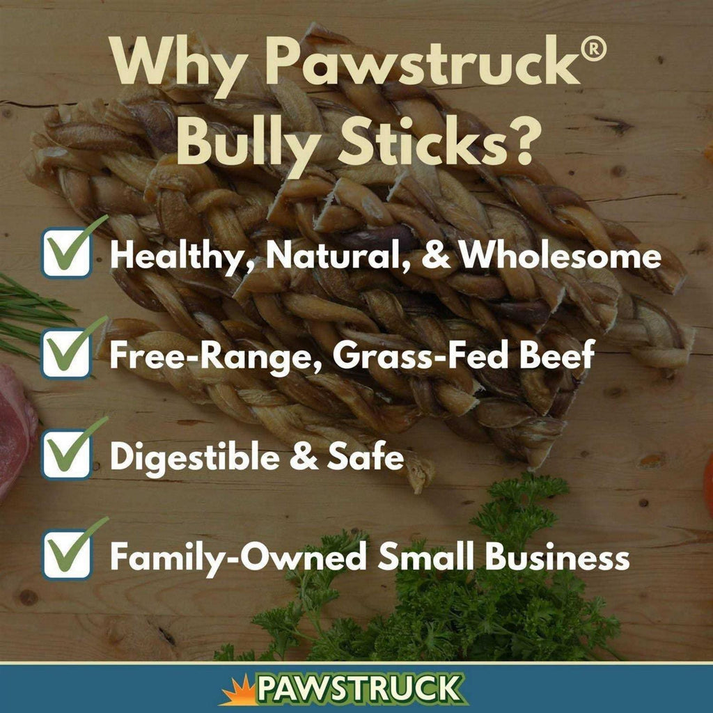 Braided Bully Sticks Dog Treats D906
