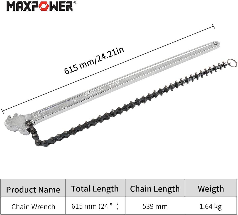 24 Inch Chain Wrench Pack of 2 E8717