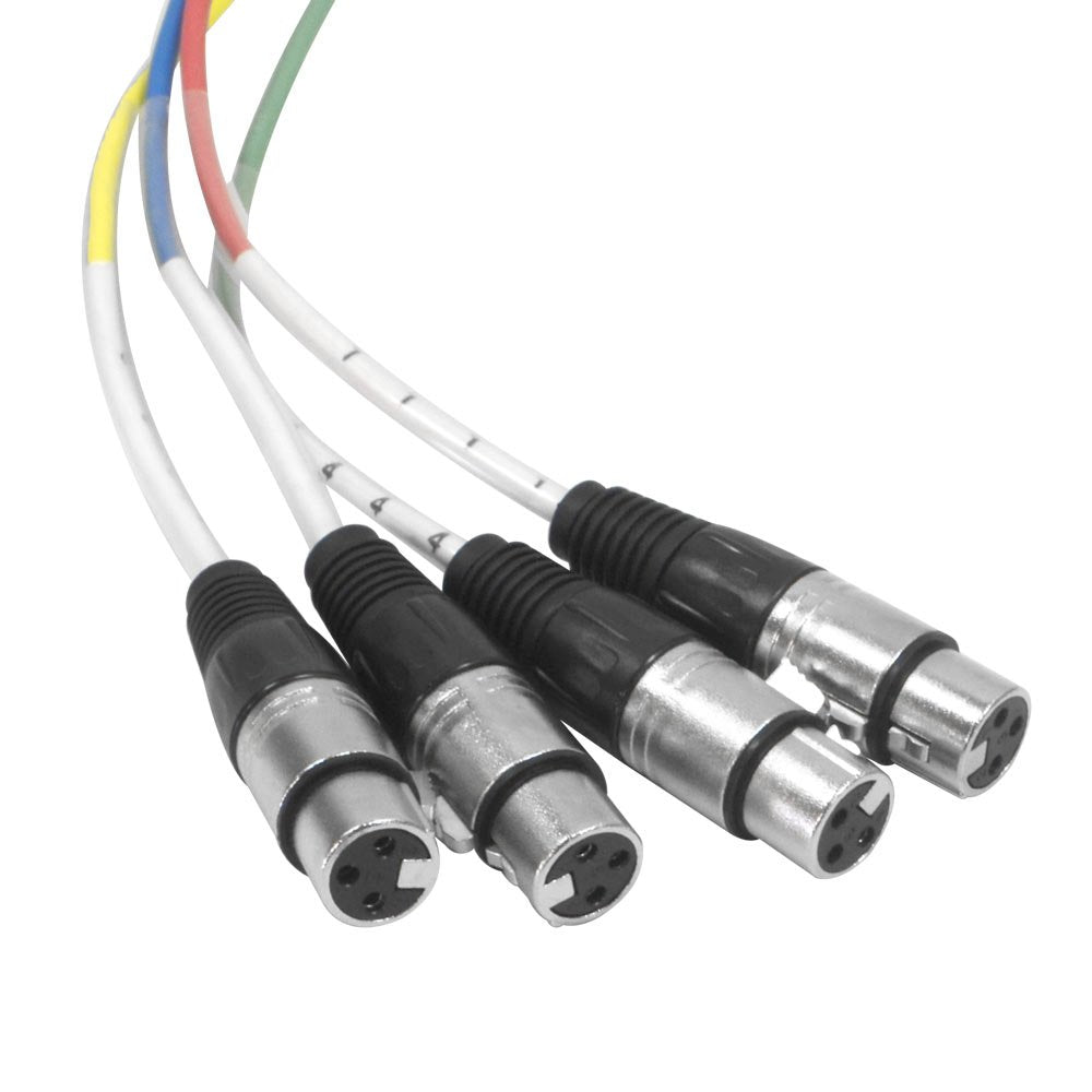8 Channel 15' XLR Female to 1/4 TRS Snake Cable S861