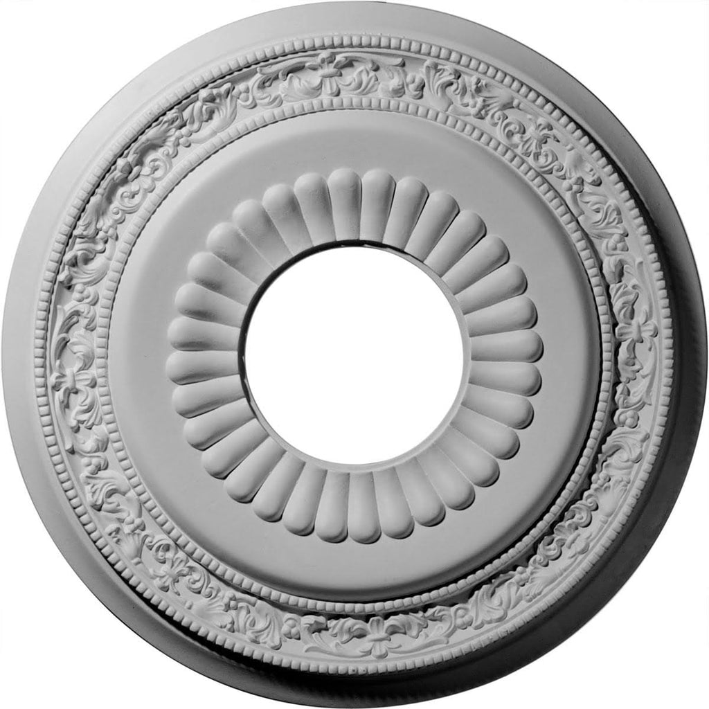 20 5/8 inchod x 6 1/4 inchid x 1 3/8 inchp Hand-Painted Ceiling Medallion G346
