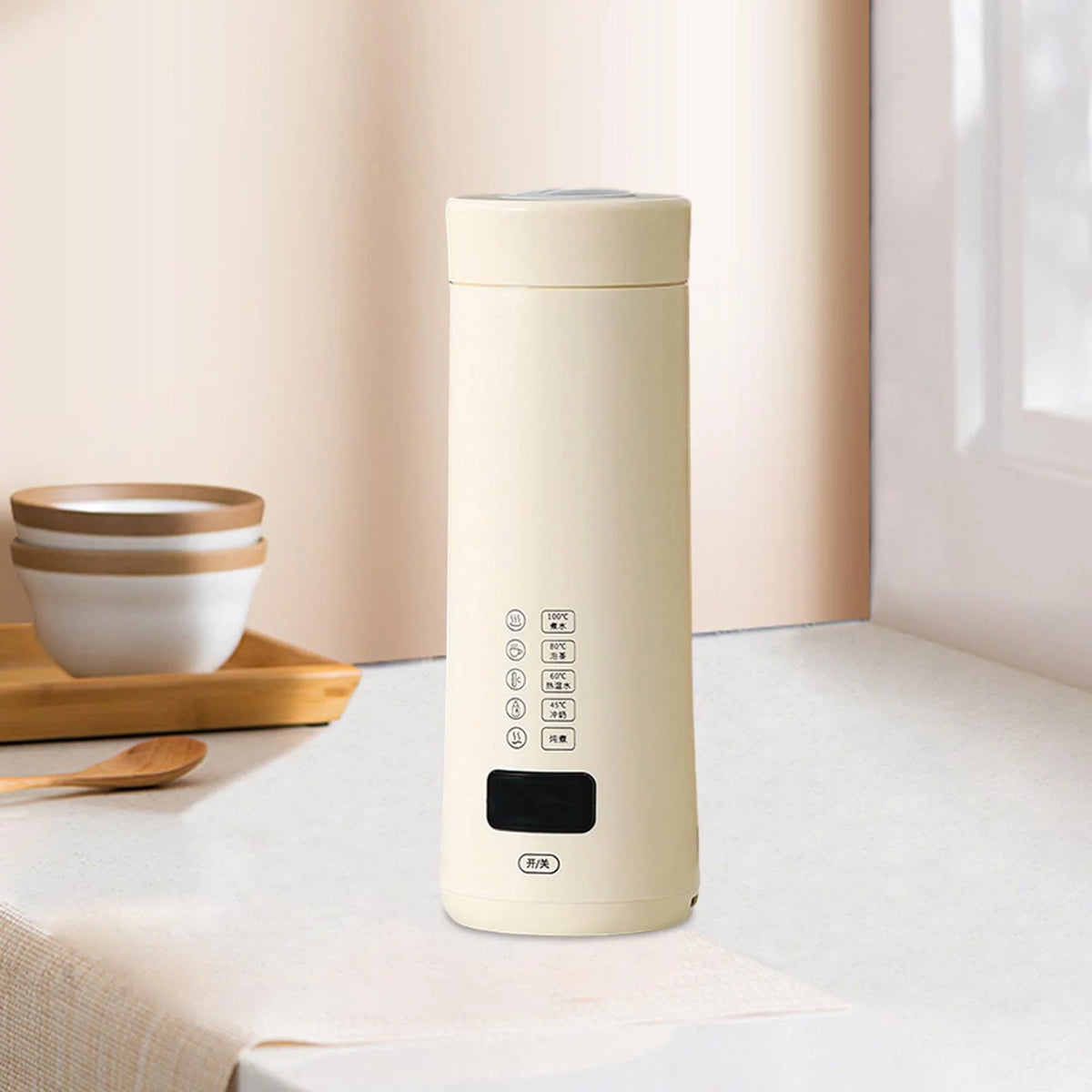 Portable White Electric Kettle H861075