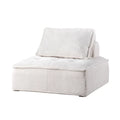 White Lambskin Sherpa Oversized Armless Accent Chair Y40854