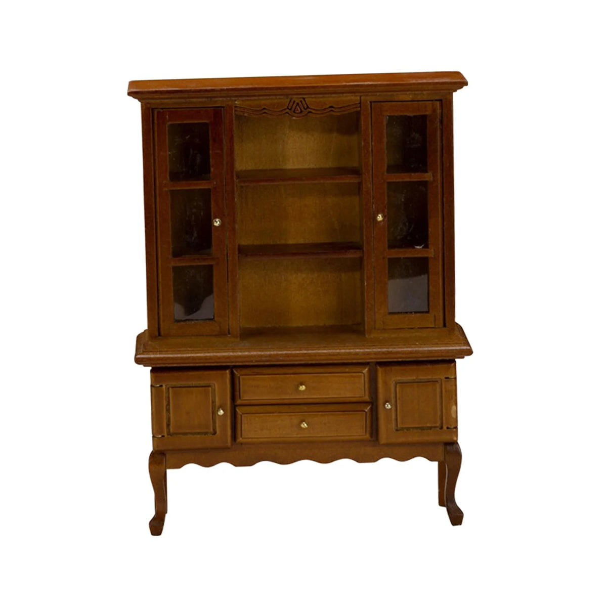 Walnut Miniature Bookcase Cabinet P9271