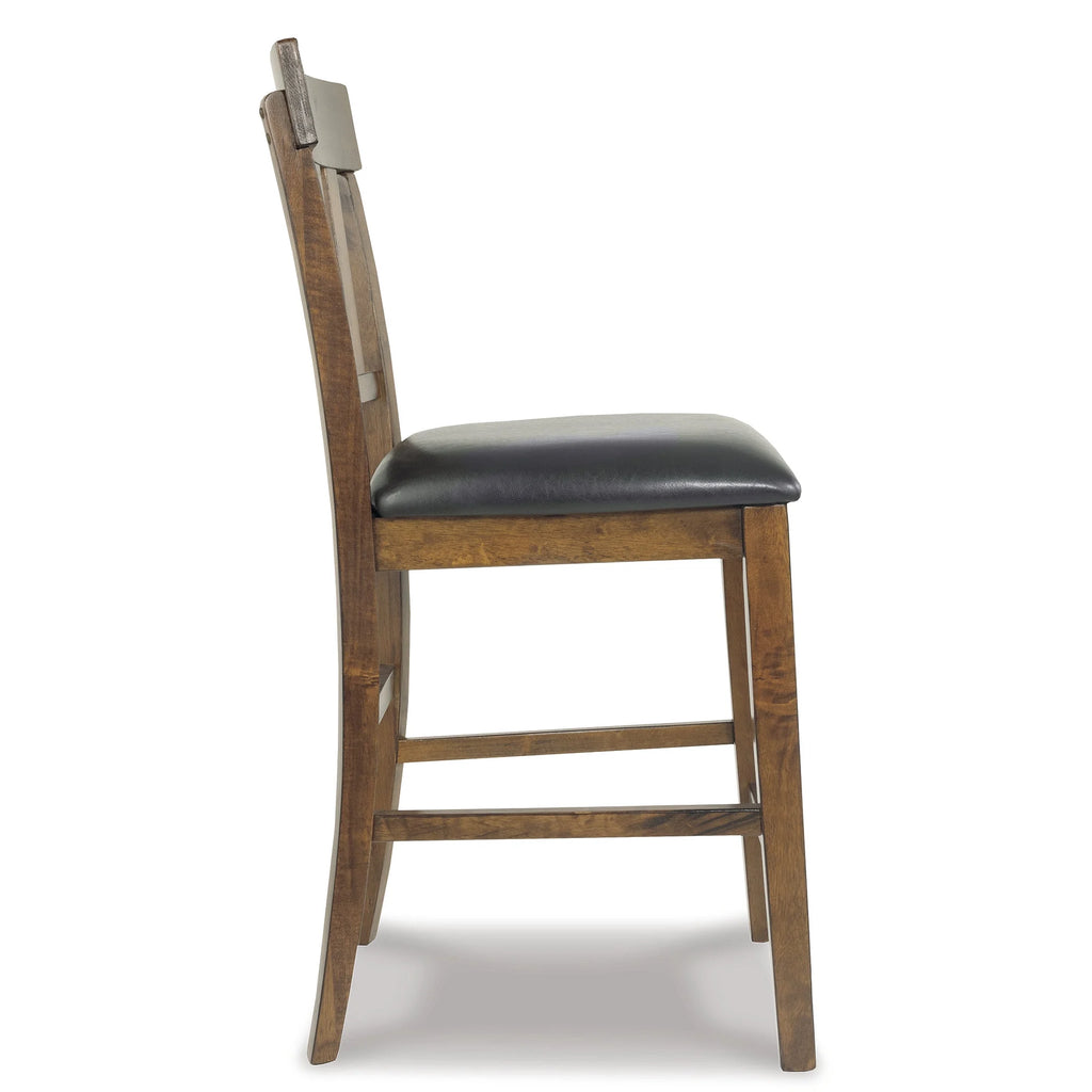 Set of 2 Counter Height Faux Leather Seat Barstool P1176