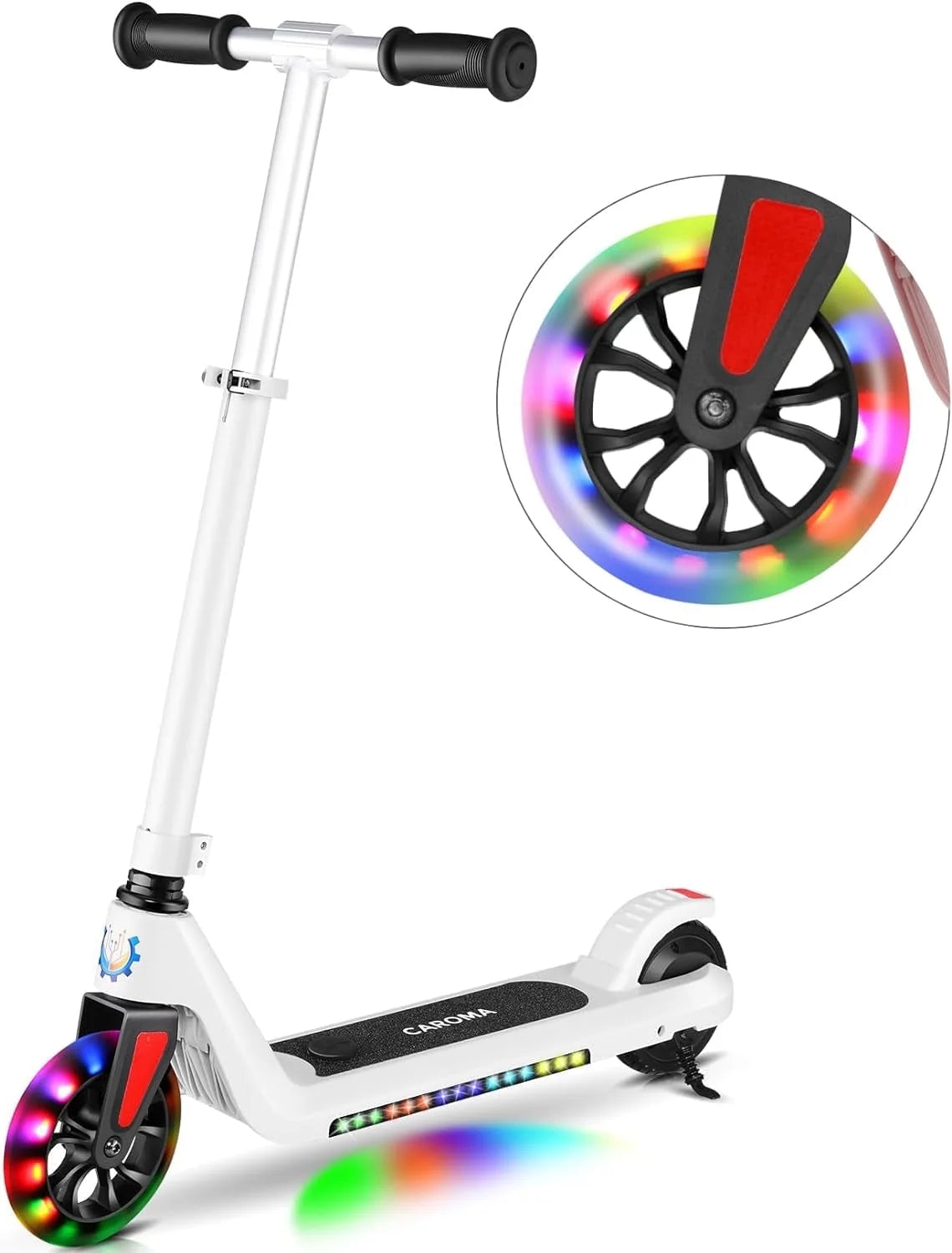 Kids Electric Scooter, Adjustable Speed and Handlebar U258