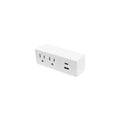 White 2-Outlet 2-USB Port Outlet Tap Q537