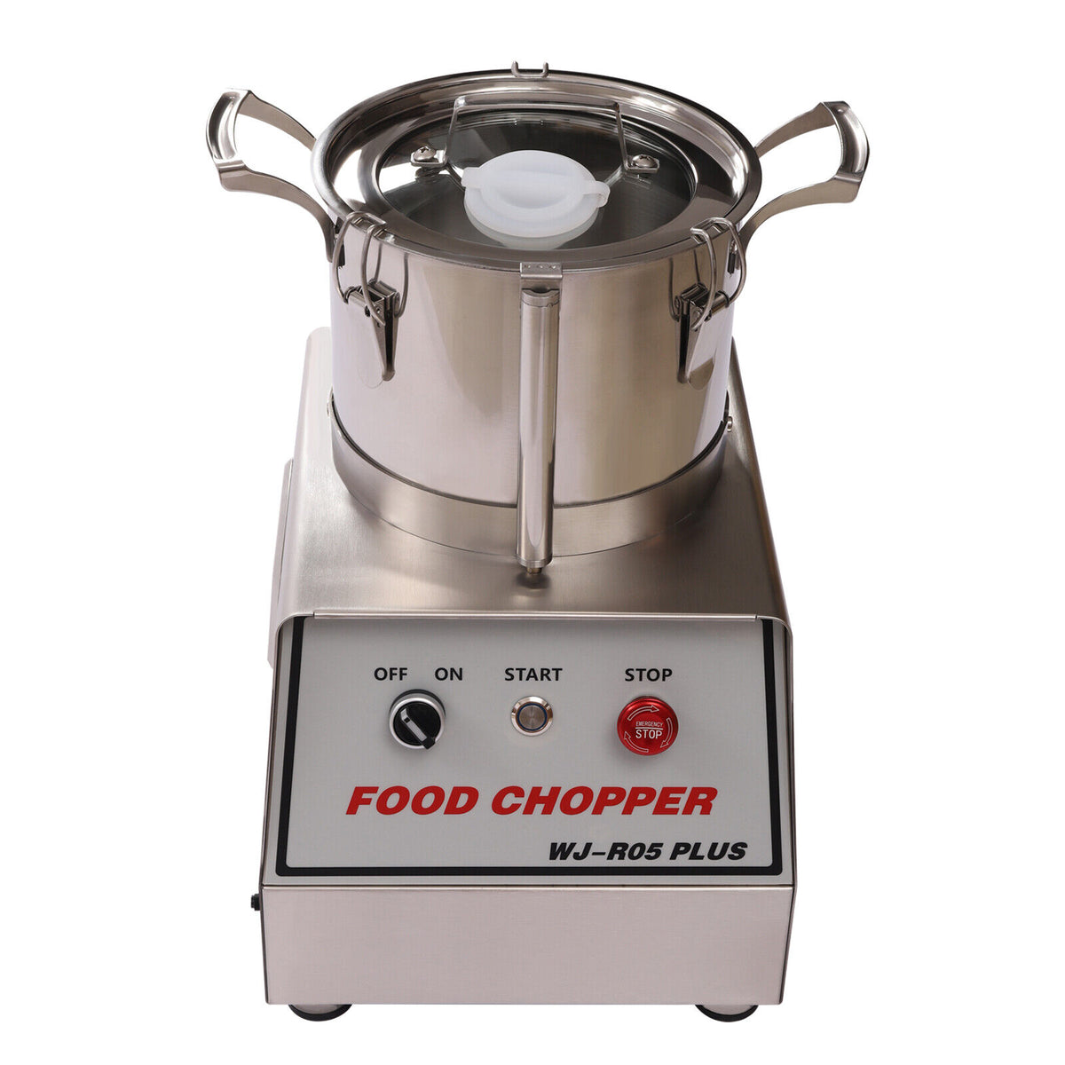 5.3Qt Electric Food Chopper Stainless Steel with Transparent Lid 550W B476