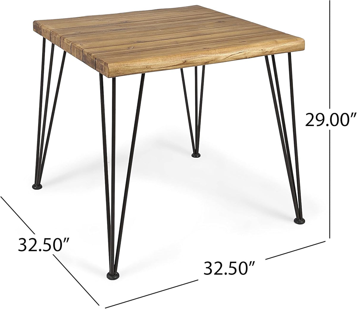 Teak Finish Acacia Wood Dining Table P971237