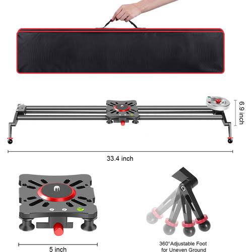 Carbon Fiber Camera Slider with Flywheel P65697