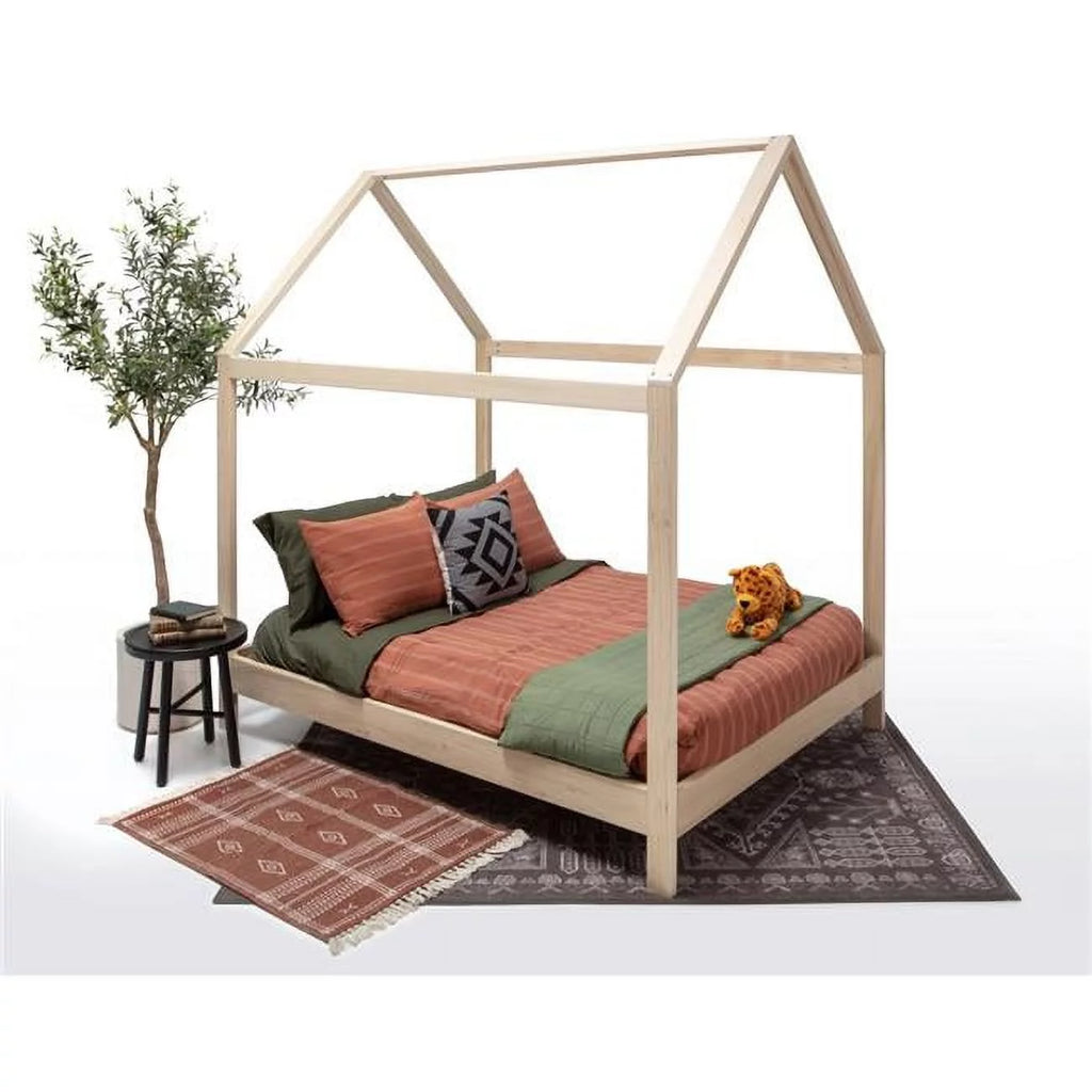 Full Size House Bed with Raised Base R8088
