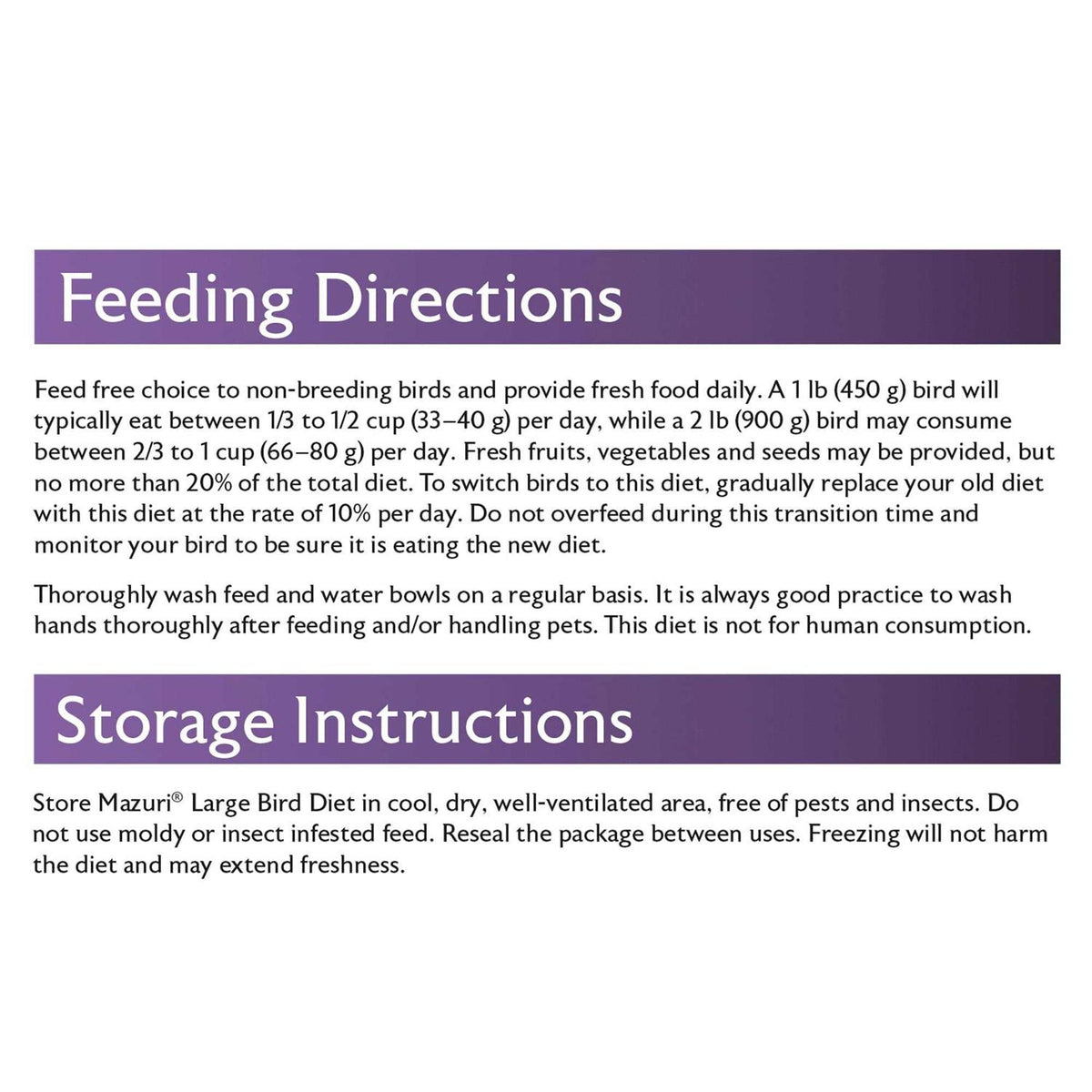Large Bird Food J533