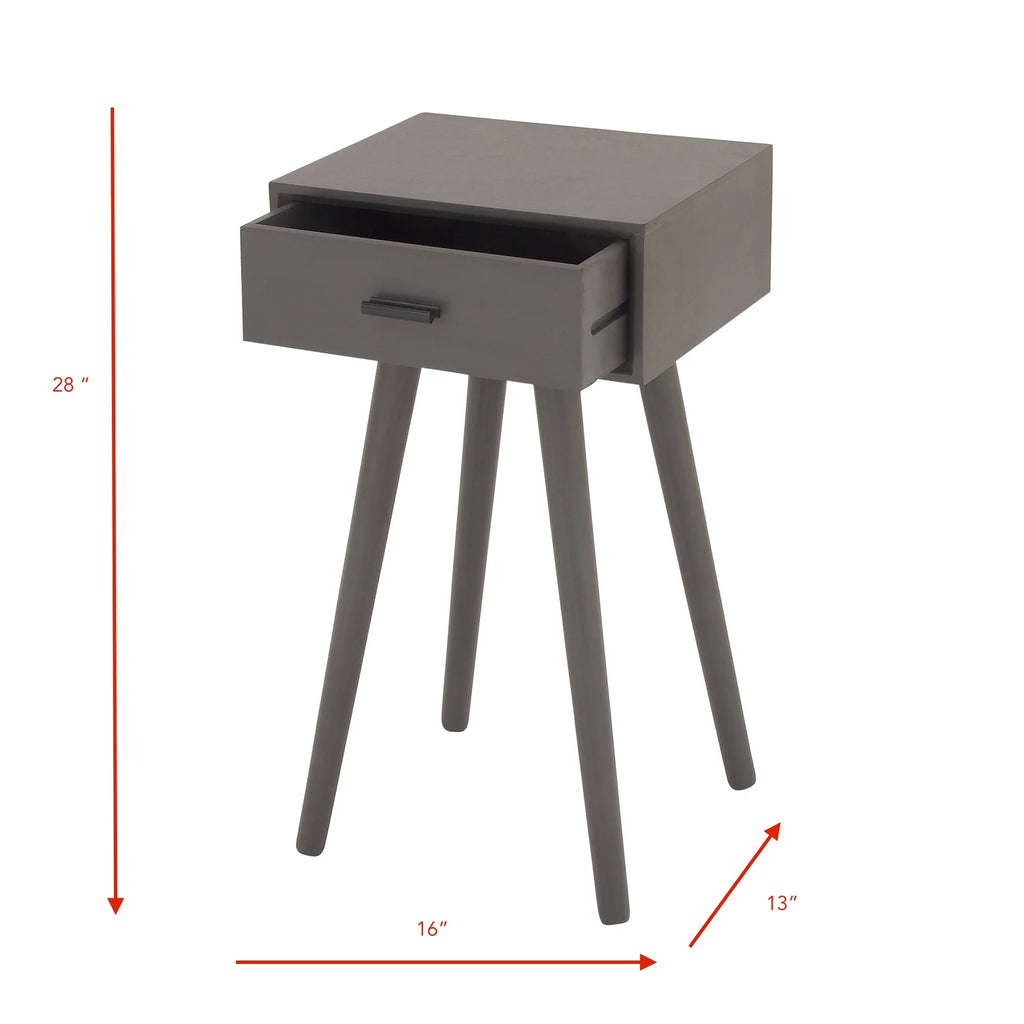 Grey Wood Accent Table H49796