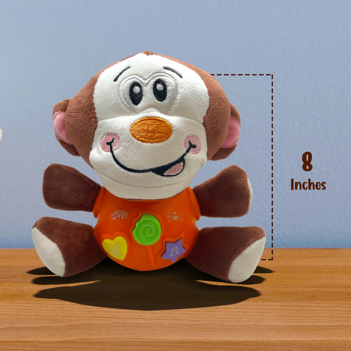 Musical Plush Monkey Baby Toy, 8 Inches C600