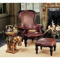 Faux Leather Chair & Ottoman Y960177