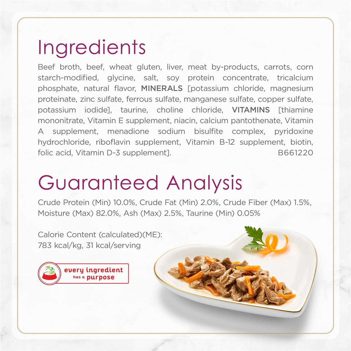 Wet Cat Food Tender Beef with Carrots C95236