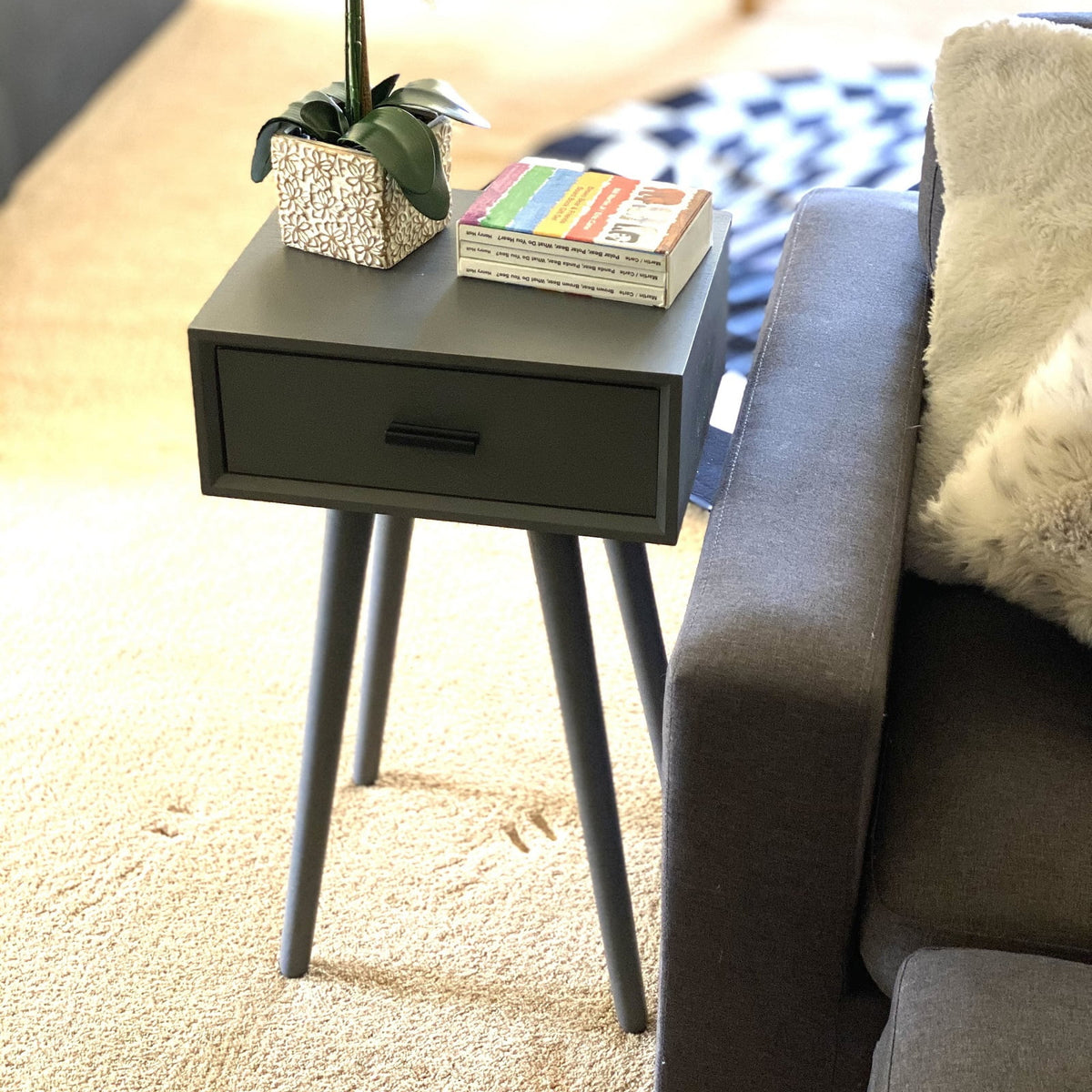 Grey Wood Accent Table H49796