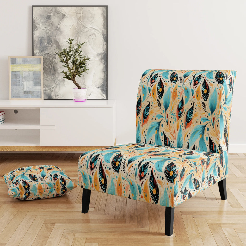 Upholstered Boho Accent Chair and Arm Chair C238062