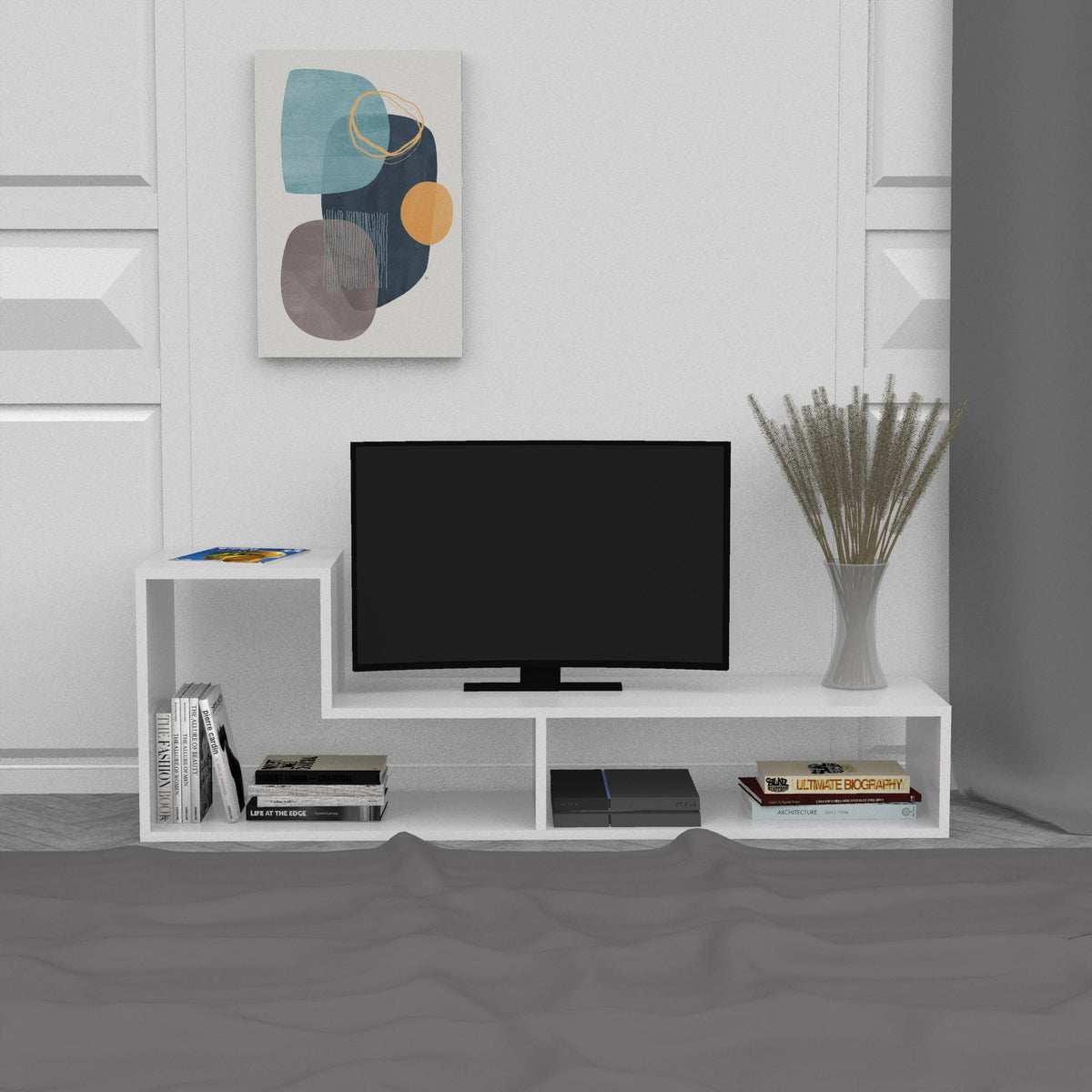 L Shape TV Console Table Set of 2 J921113