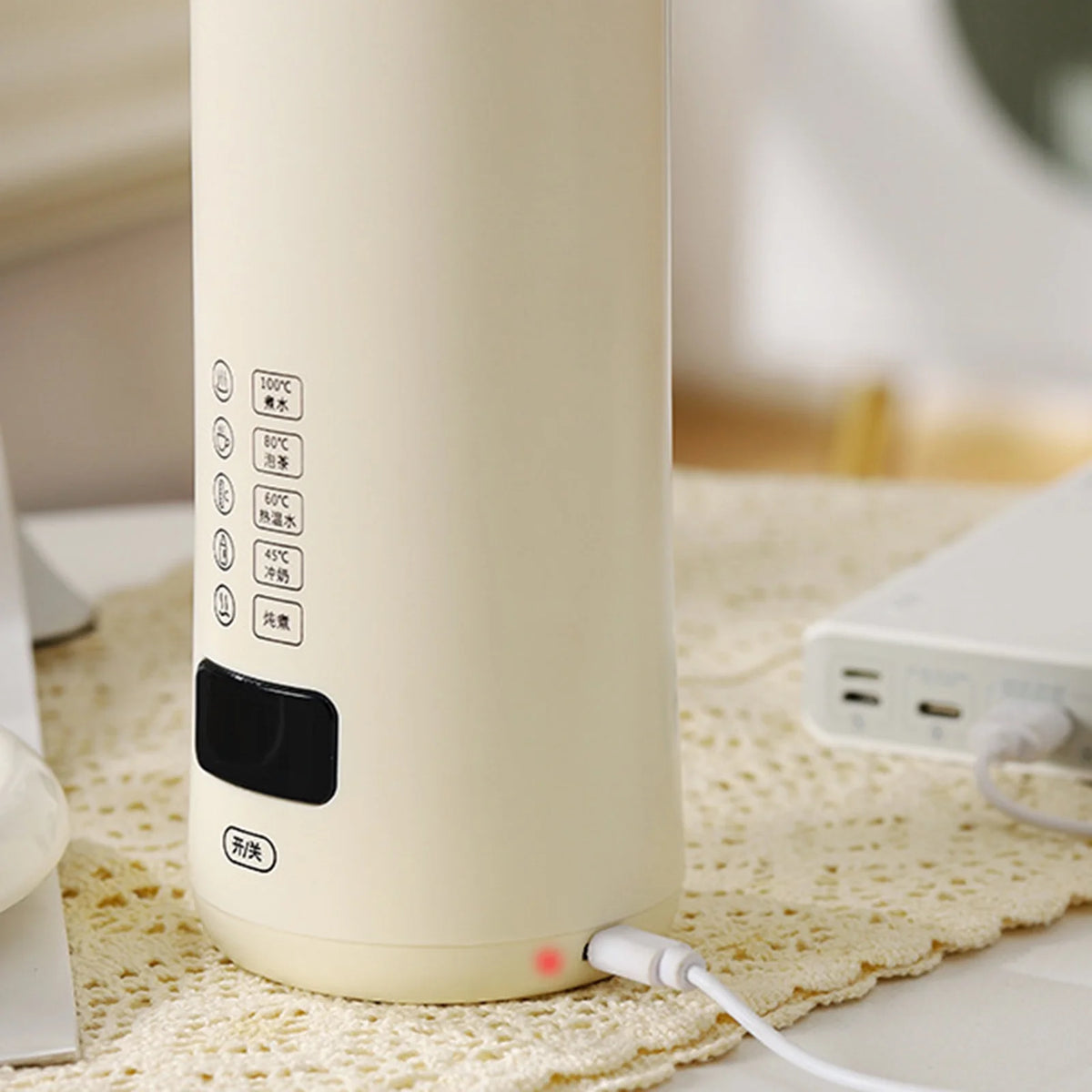Portable White Electric Kettle H861075
